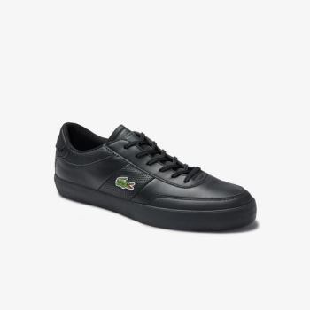 Lacoste Court-Master Leather Sneakers - Tenisky Pánské Černé | CZ-xhYUuo